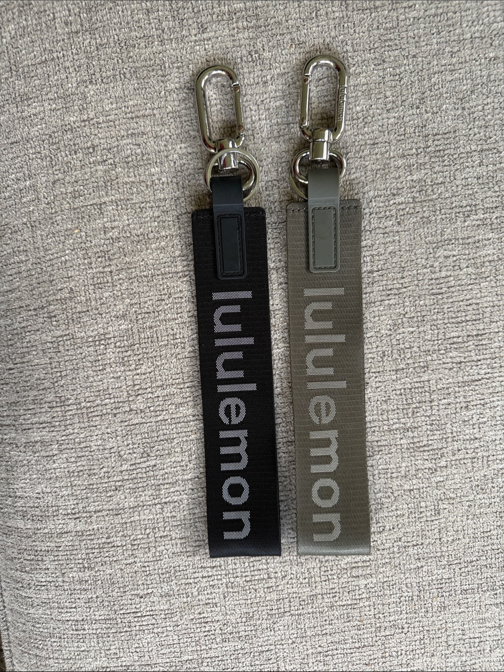 lululemon Black & Olive Wrist Key Fob Straps